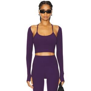 Splits 59 Shiri Airweight Cropped Shrug Top Long Sleeve Athleisure Running S